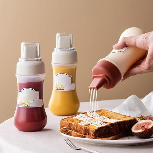 Botella de 5 agujeros para salsas de silicona (1 unidad)