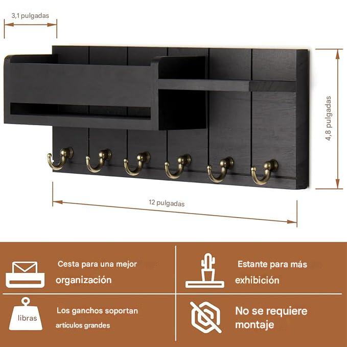 Organizador elegante de pared para llaves – Vista detalle del producto – NQLN Store