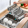 Escurridor de platos de cocina retráctil de acero inoxidable – Envío a toda Venezuela – NQLN Store