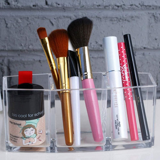 Organizador de maquillaje de 3 secciones