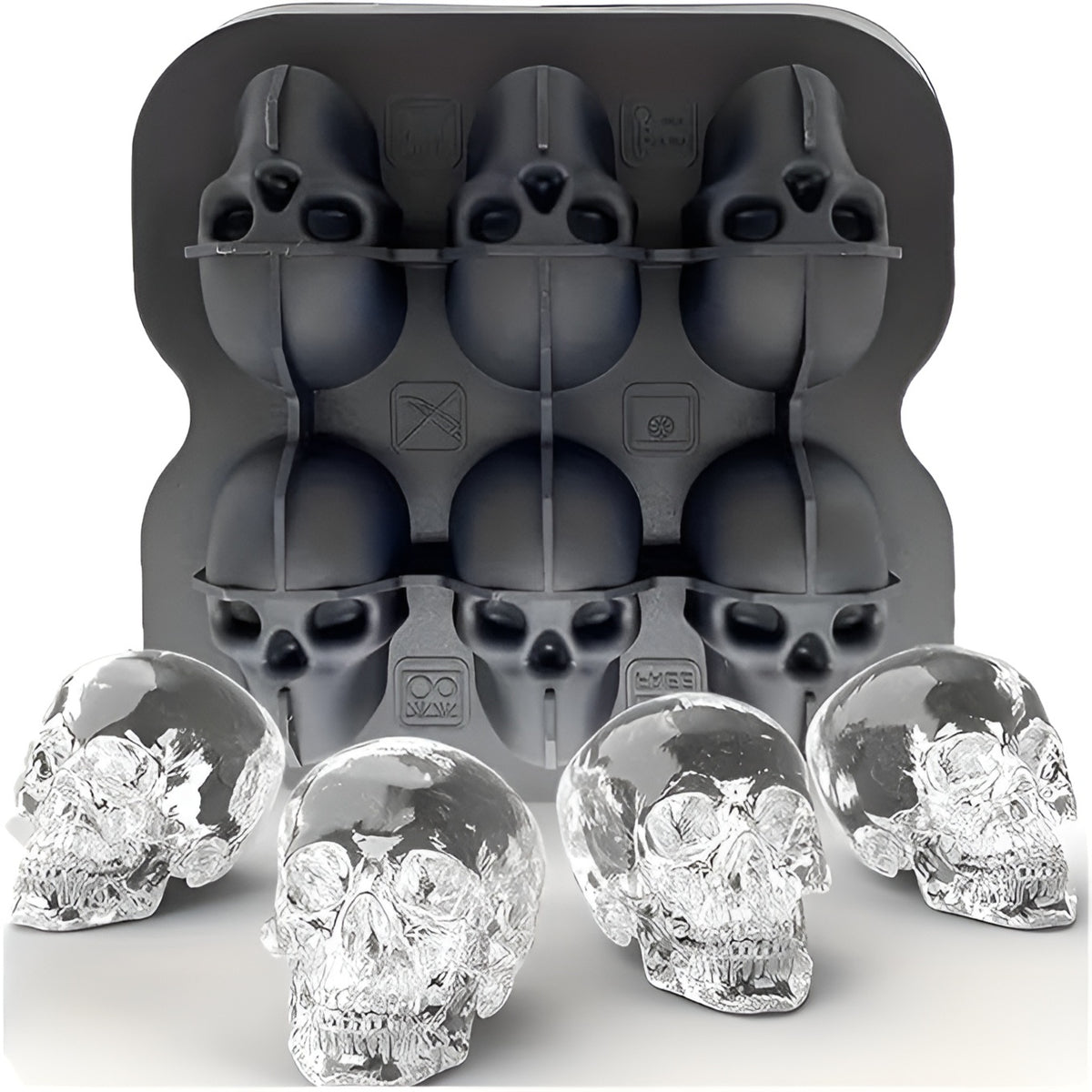Molde de Silicona para Hielo con Forma de Calavera