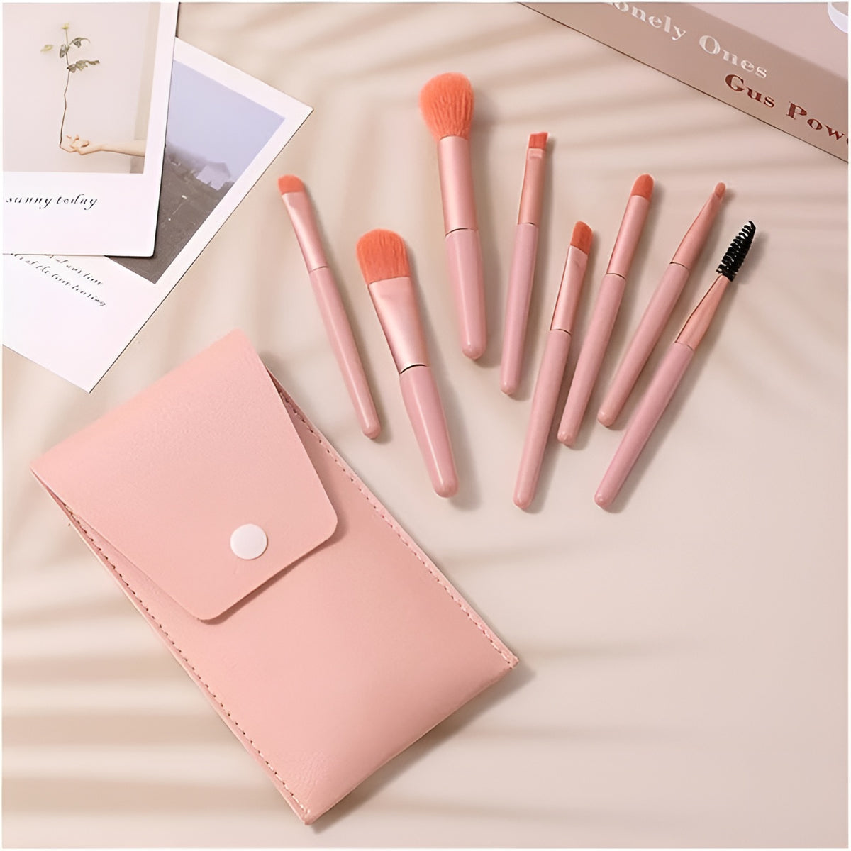 Brochas de Maquillaje para Viaje (Set de 8)