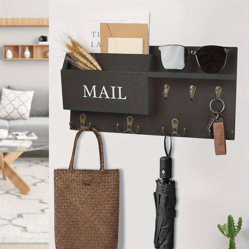 Porta llaves y correo de madera