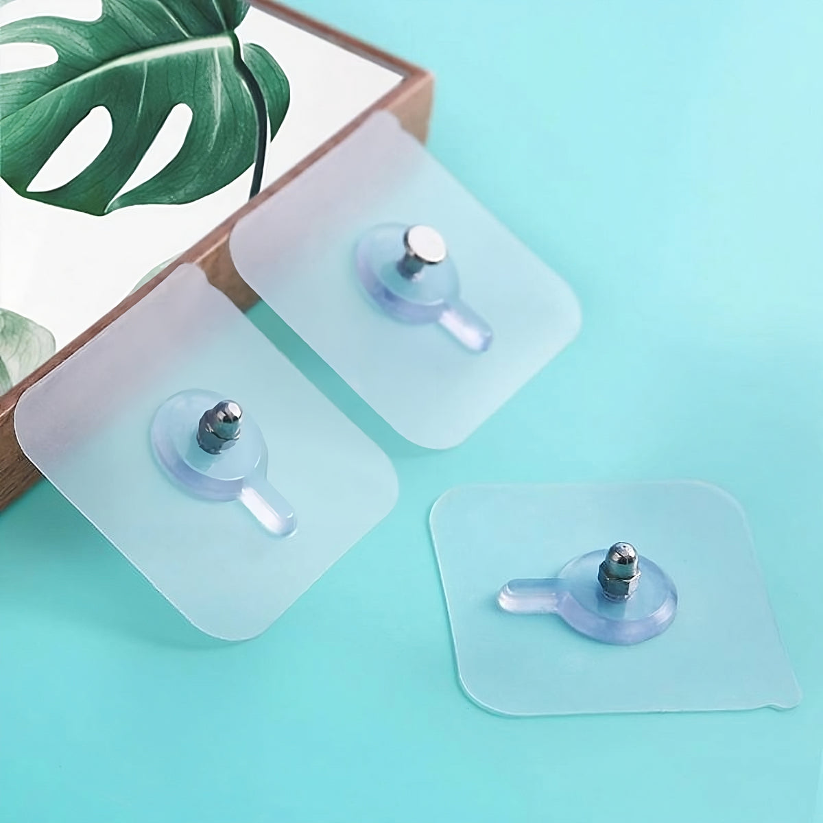 Ganchos De Techo Adhesivos ¡Pack De 6! Transparentes, Sin Taladrar, Soportan Hasta 5 Kg