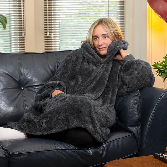 Manta de frio con capucha y bolsillo TALLA UNICA