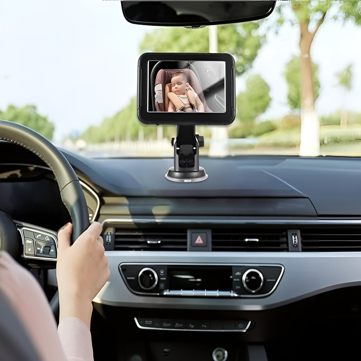 Monitor de bebé para carro con cámara 1080P