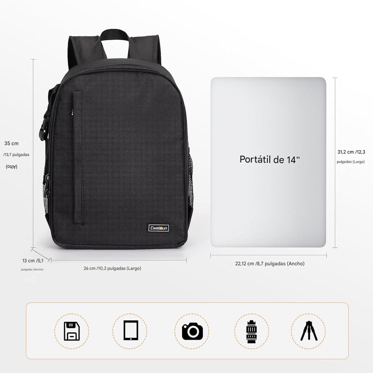 Bolso De Camara Profesional Con Compartimento – Detalle y presentación – NQLN Store Venezuela