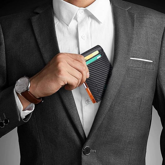 Billetera de semicuero para hombres