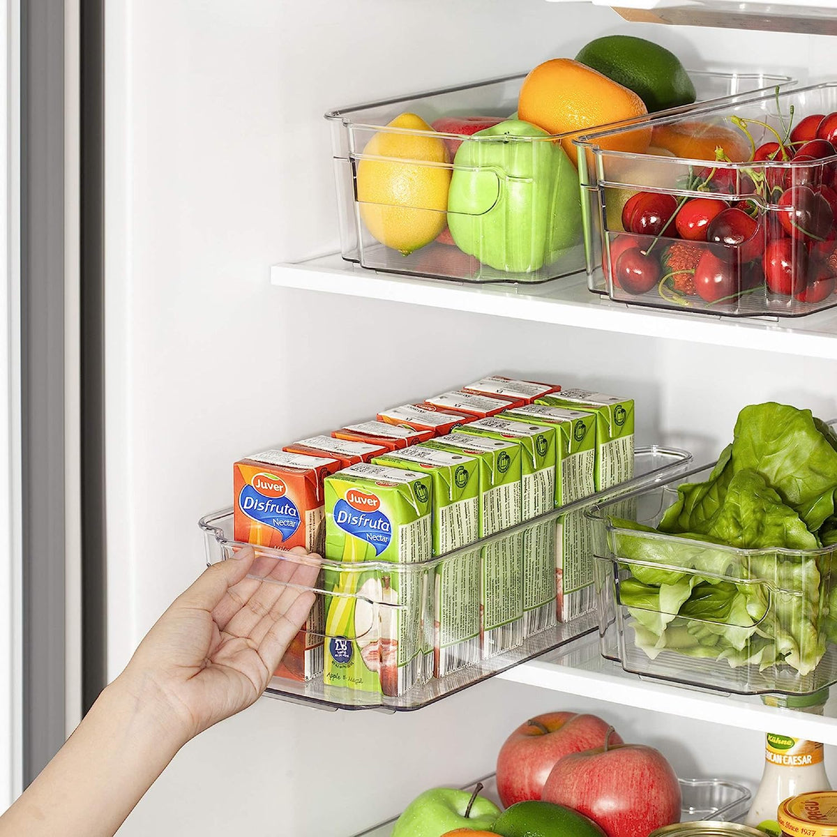 Contenedores organizadores de refrigerador (Pack de 8)