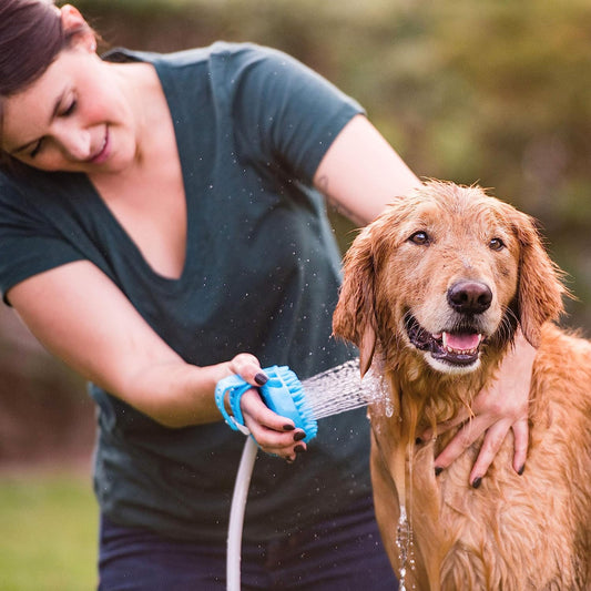 Cepillo ducha de agua a presion para mascotas