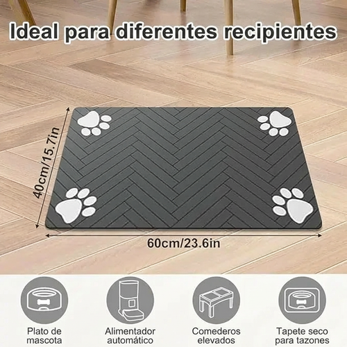 Alfombra de alimentacion para mascotas 40x60cm