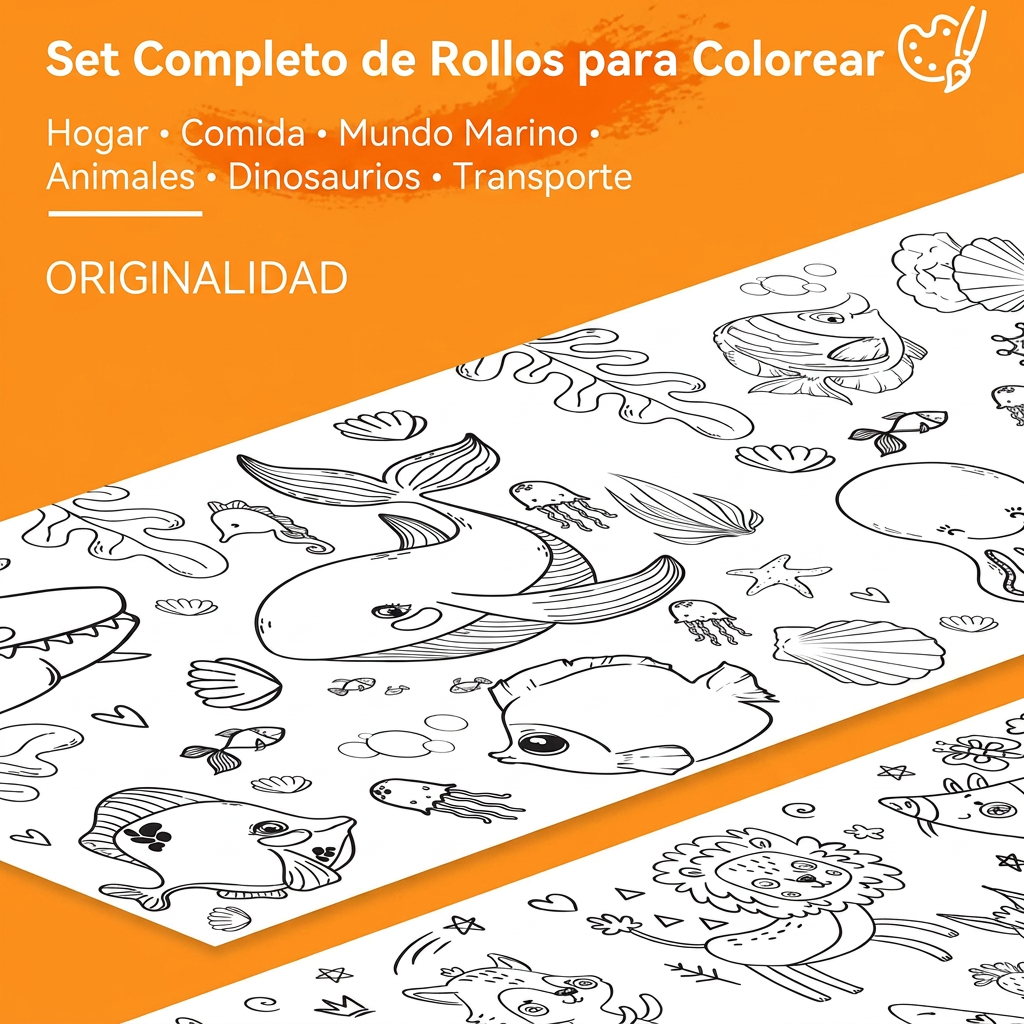 Rollo de papel para colorear de 300cm