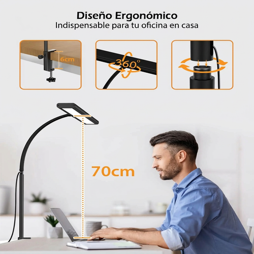 Lampara de mesa en forma de T