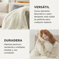 Cobija manta blanca de piel sintetica