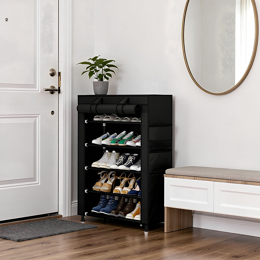 Zapatera con cubierta de tela Vauli – Comprar al mejor precio en NQLN Store Venezuela