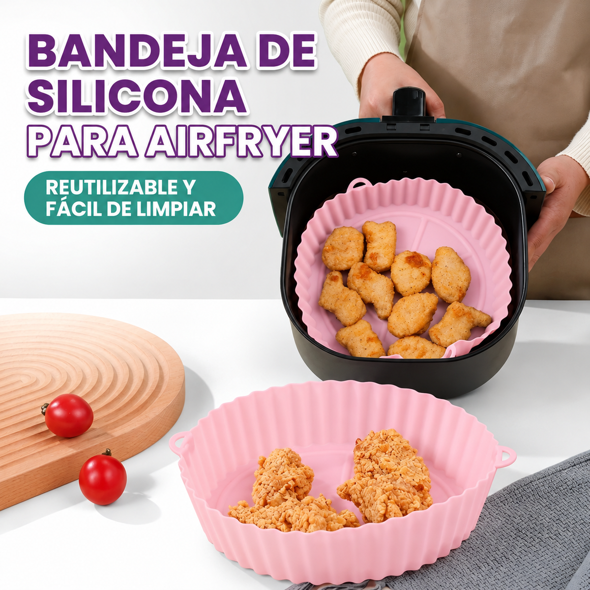 Bandeja de silicona para freidoras de aire