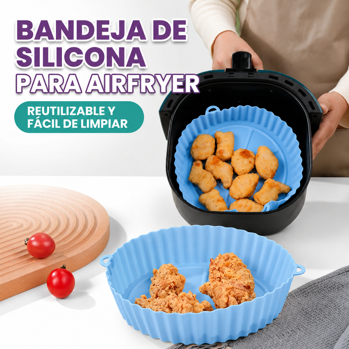 Bandeja de silicona para freidoras de aire