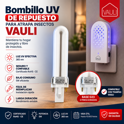Bombillo UV de Repuesto para Atrapa Insectos VAULI