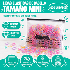 Ligas elasticas para el cabello para niñas (1000 unidades)