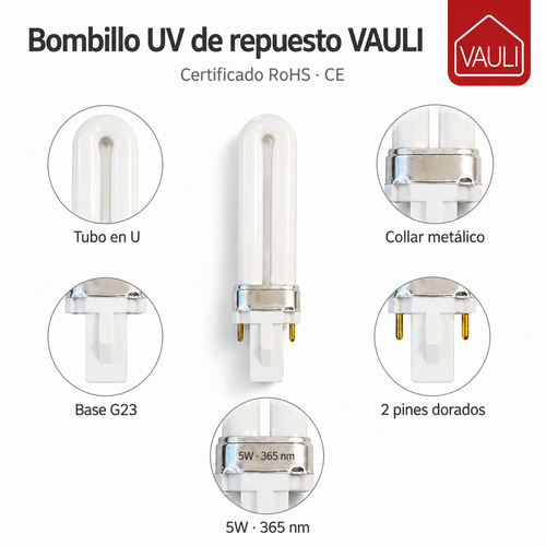 Bombillo UV de Repuesto para Atrapa Insectos VAULI