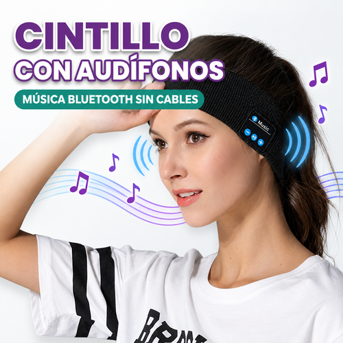 Cintillo con auriculares Bluetooth para ejercicio