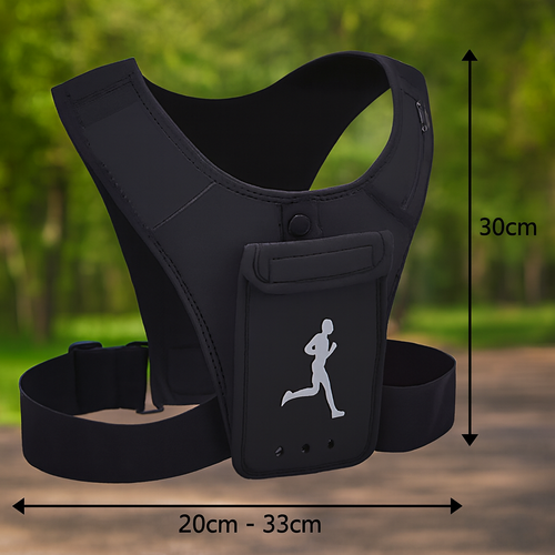 Chaleco para correr con soporte para teléfono