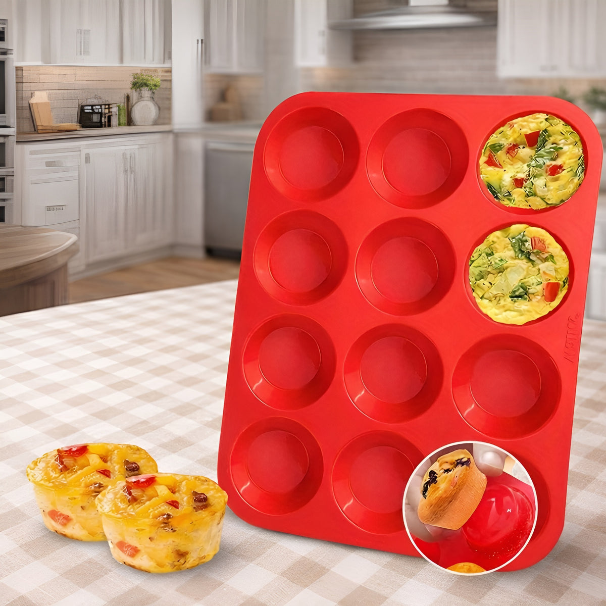 Bandeja Antiadherente Para Cupcakes Molde