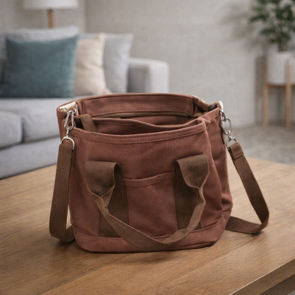 Bolsa de lona pequena con cremallera – Vista adicional – Disponible en NQLN Store Venezuela
