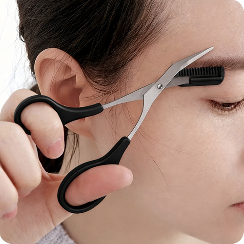Tijeras para cejas con peine