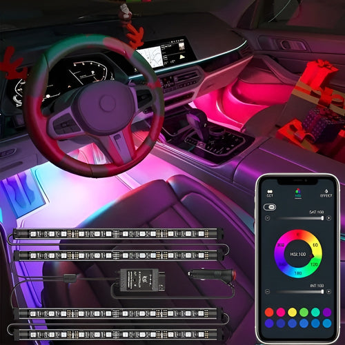 Luz led multicolor para interior de coche