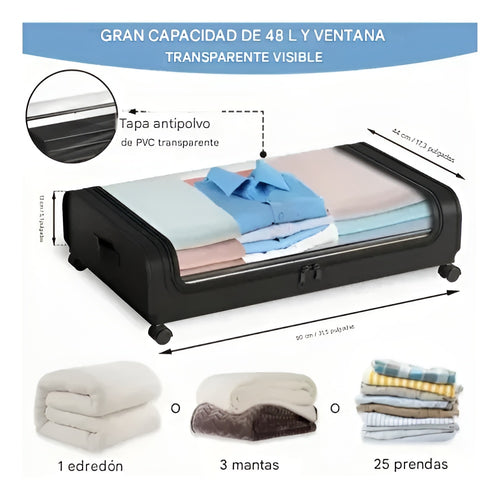Caja Organizadora con Ruedas para cama