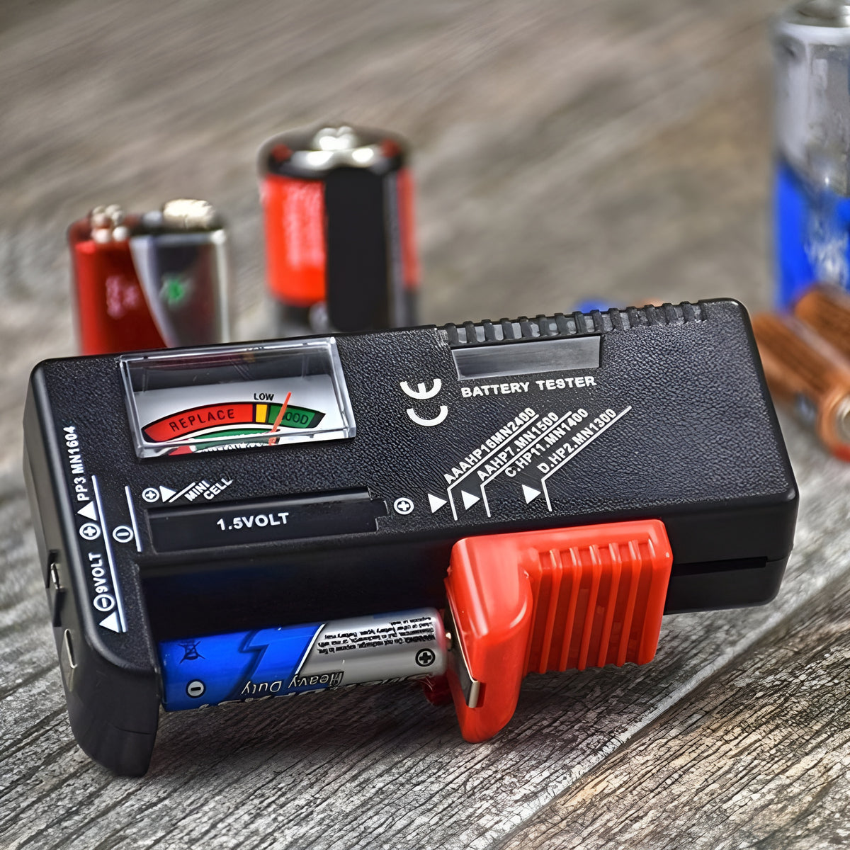 Comprobador de bateria domestica