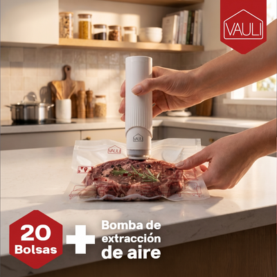 Kit de sellado al vacío (bomba + 20 bolsas) VAULI