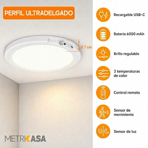 Lampara magnetica de 5W con sensor para techos Metrikasa