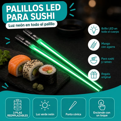 Palillos chinos LED para sushi