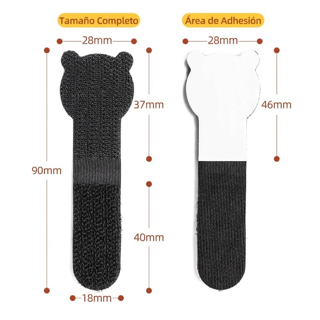 Adhesivo cierre magico para cables (pack de 10)