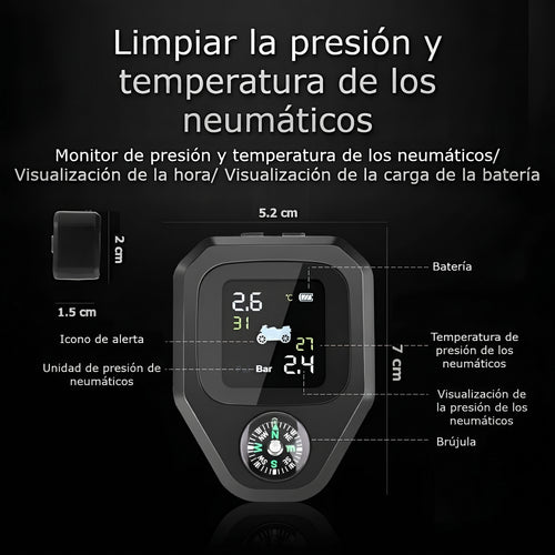 Detector de presion para neumaticos de motos