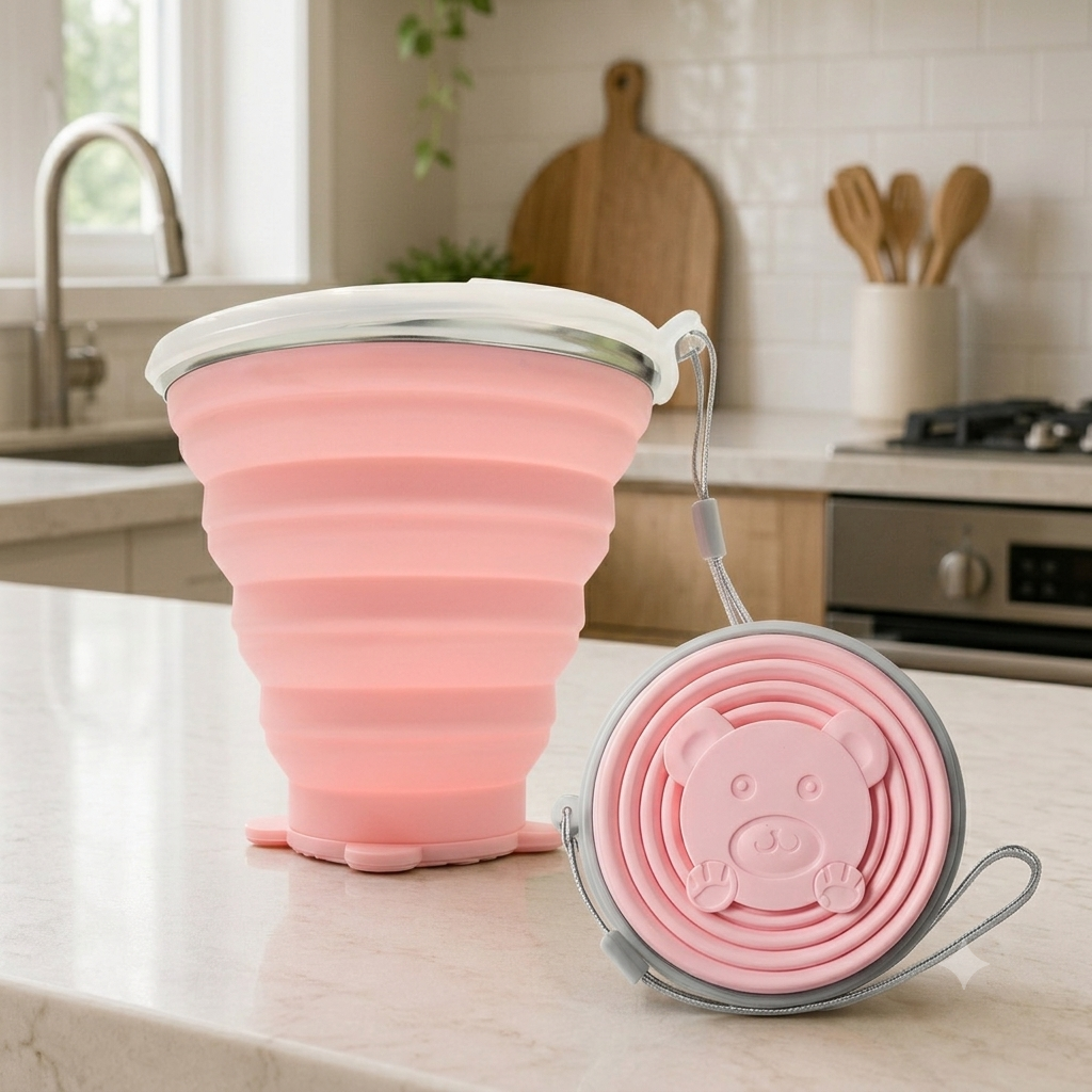 Vaso plegable de silicon