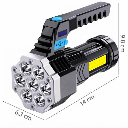 Linternas fuertes de 7 LED recargable por USB