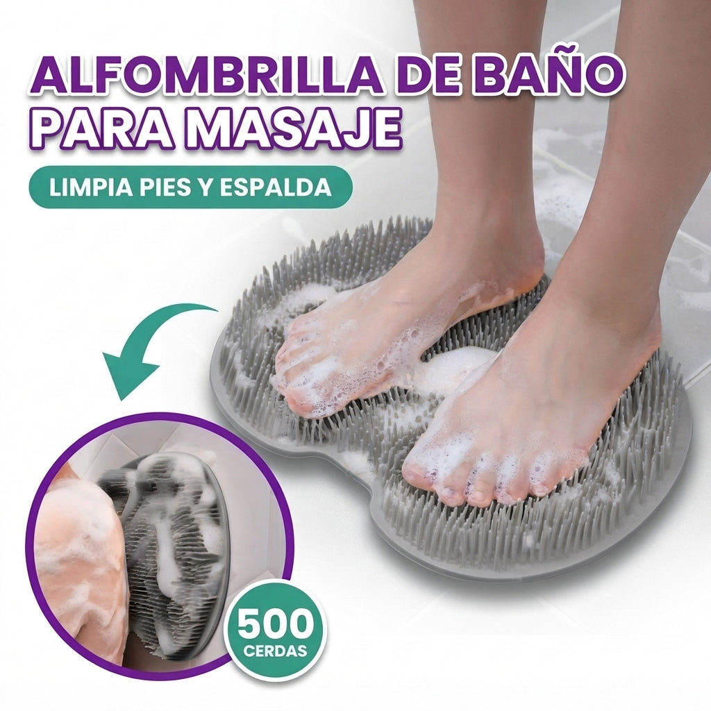 Alfombrilla antideslizante de bano para masaje