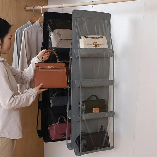 Organizador colgante de almacenamiento para carteras de 3 niveles
