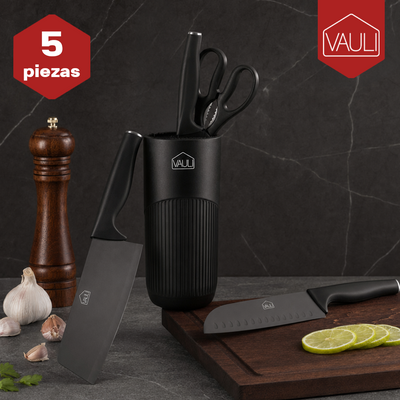 Set de cuchillos con base (5 piezas) VAULI