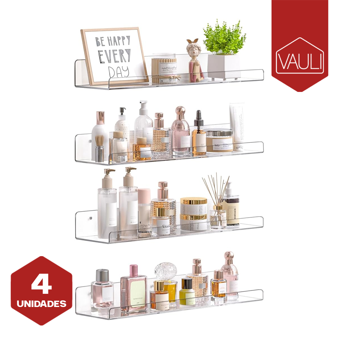 Set de repisas estantes acrilicas Vauli (4 unidades) – Comprar online en NQLN Store Venezuela con envío a todo el país