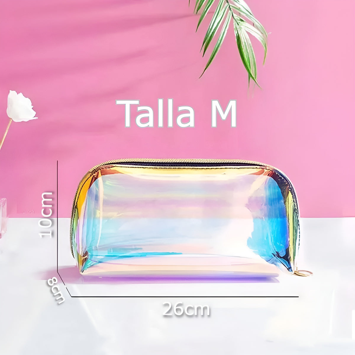 Bolso transparente para maquillaje – Vista adicional – Disponible en NQLN Store Venezuela