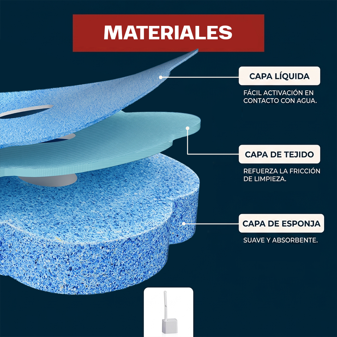 Limpiador de inodoros con 36 esponjas VAULI