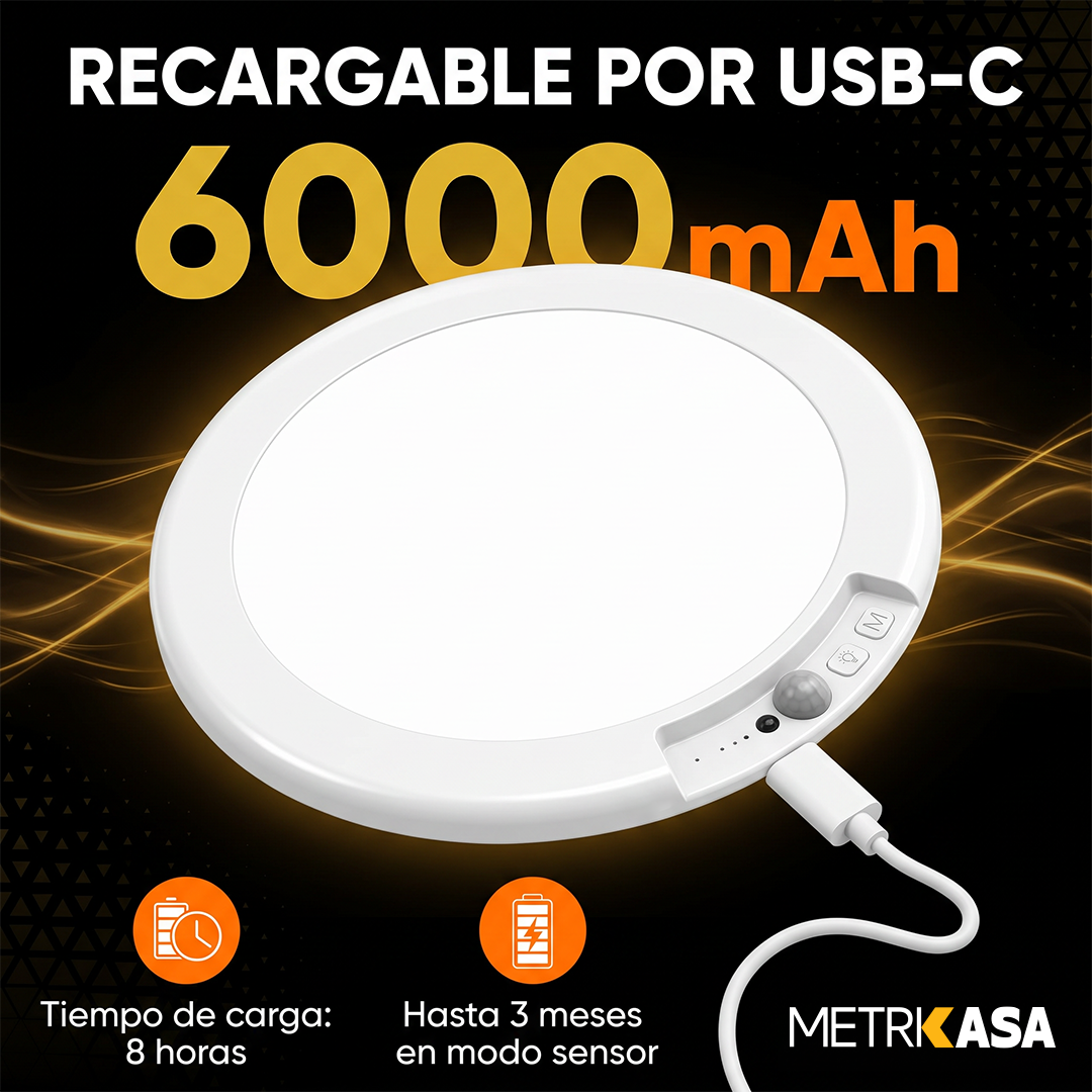 Lampara magnetica de 5W con sensor para techos Metrikasa