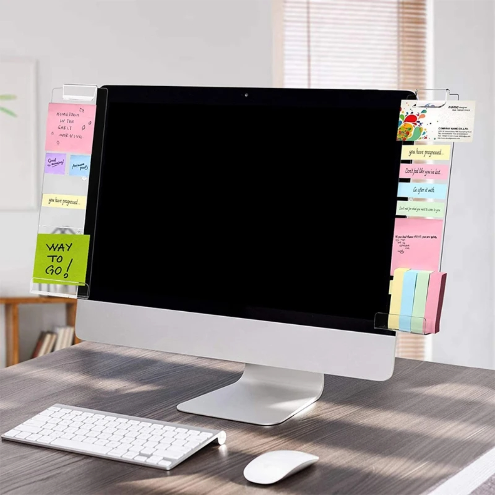 Tablero transparente de notas para monitor