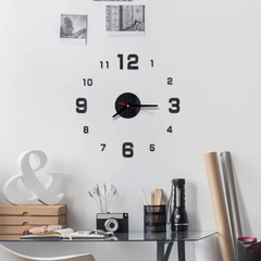 Reloj de pared 3D sin marco