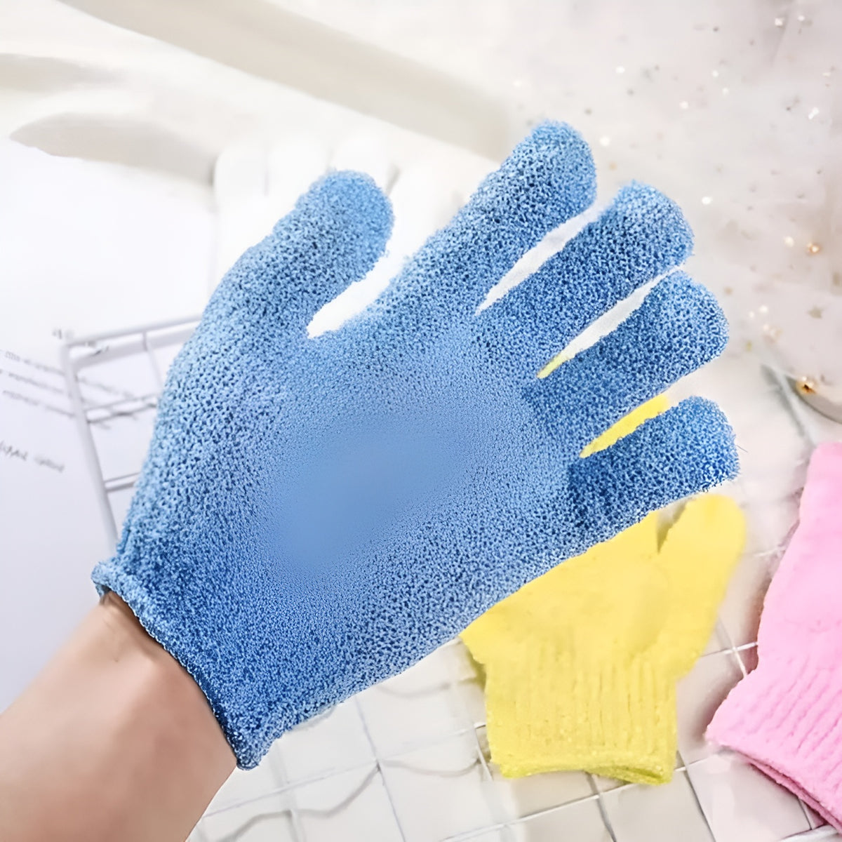 Guante de baño exfoliantes para ducha