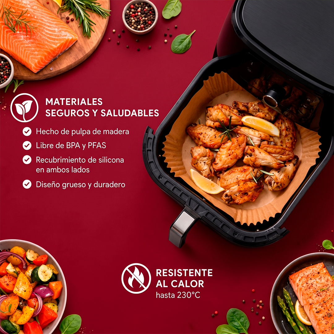 Cestas desechables para air fryer (100 unidades)  VAULI